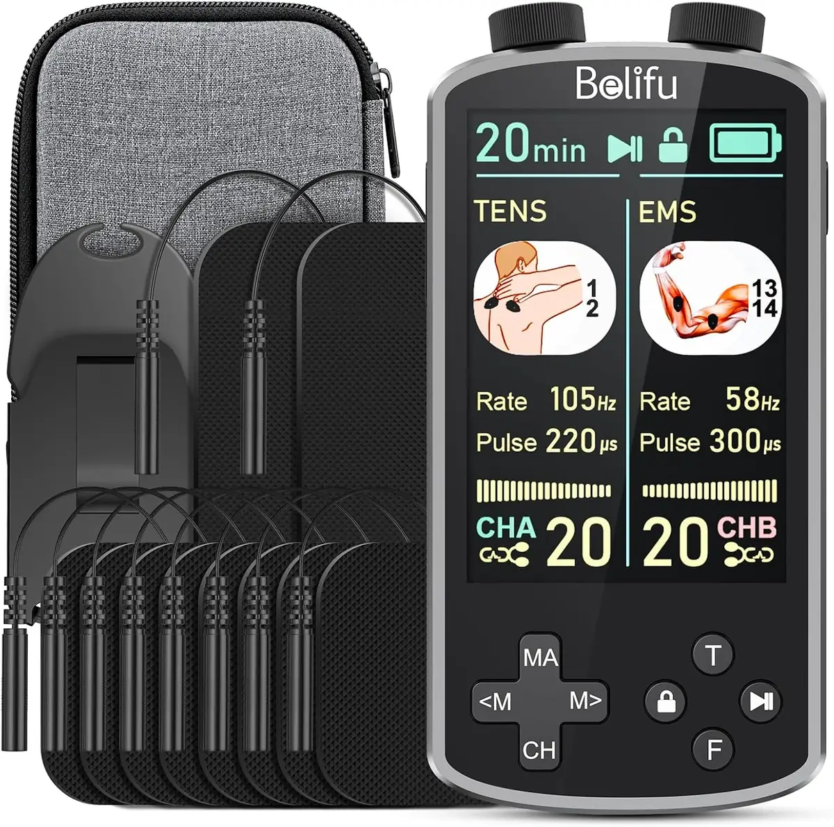 Belifu Tens EMS Unit Muscle Stimulator
