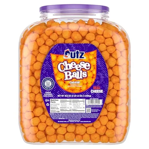 Utz Cheese Balls Barrel, 36.5 oz