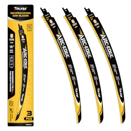 3-Pack TOLESA 15" Japanese Teeth Reciprocating Saw Blade