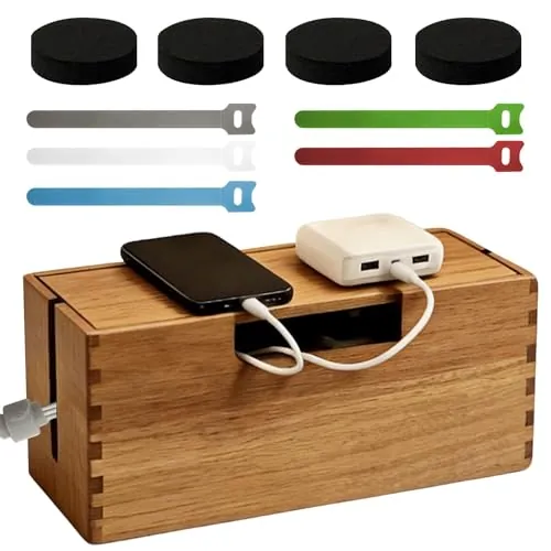 Acacia Wood Cable Management Box