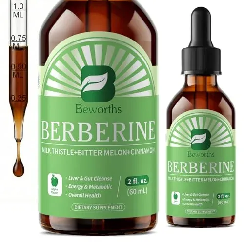Berberine Supplement Liquid Drops with Cinnamon