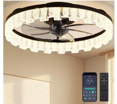 Diamondforge 20'' Ceiling Fan Fandelier w/ Lights, Remote Control
