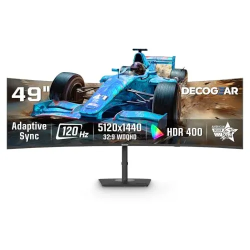 Deco Gear 49 Inch 5K2K Ultrawide 120Hz VA Panel Curved Monitor