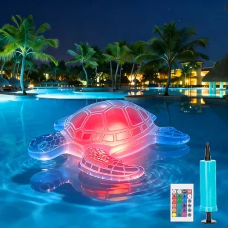 Foxgor 26.5" IP68 Waterproof Solar Pool Float Light