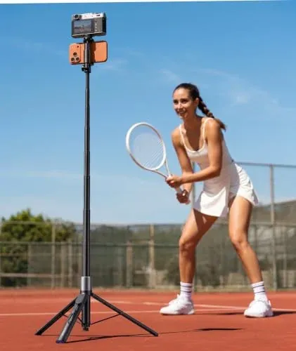 LISEN 67" Phone Tripod/Selfie Stick w/ Auto-Deploy Base & Remote