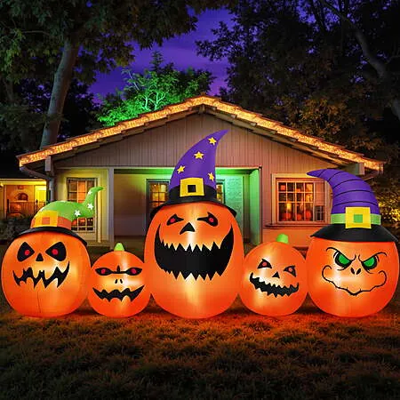 8' Firstness Inflatable Pumpkins w/ LED Lights