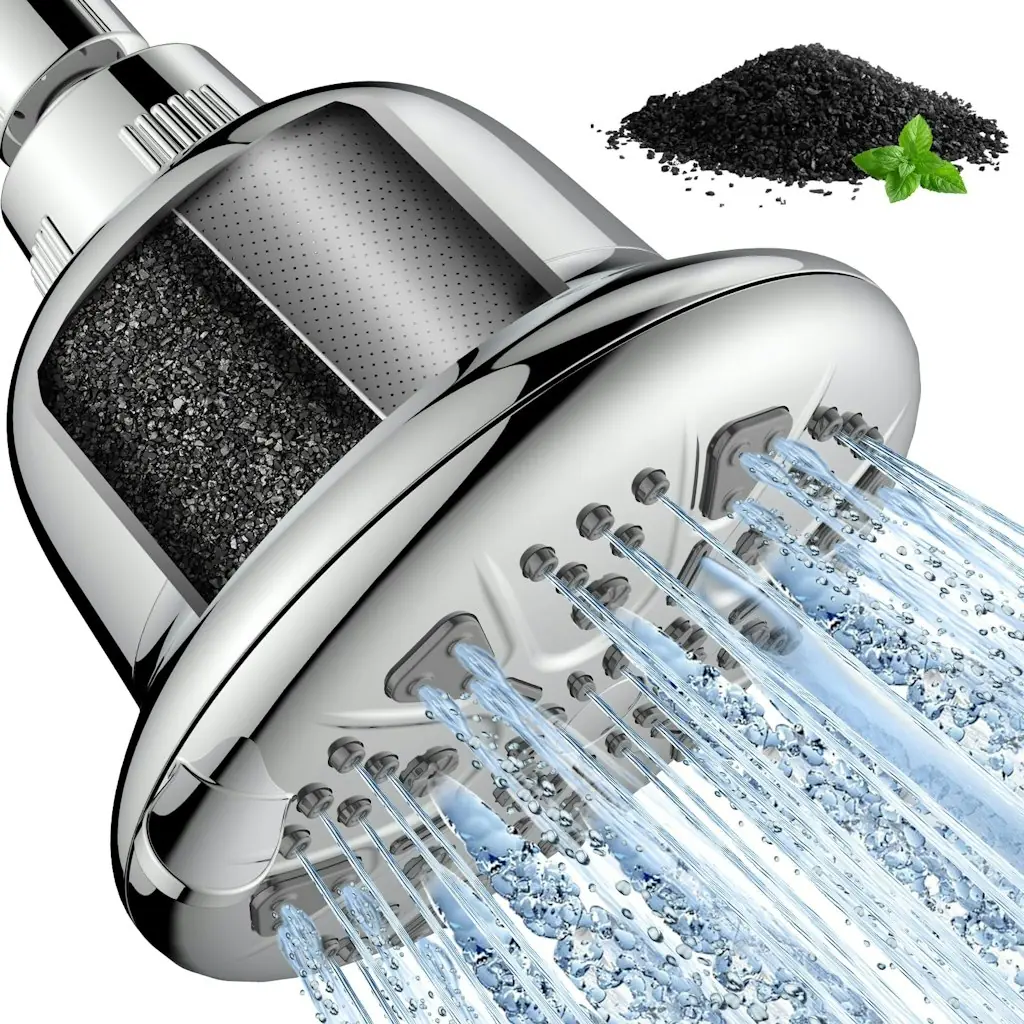 MakeFit Filtered Shower Head w/ Activated Carbon Filter