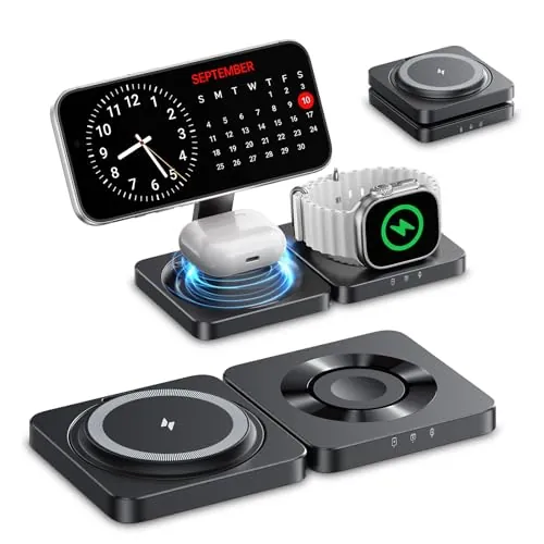 Vorpop 3-in-1 Magnetic Charging Station for Apple Devices