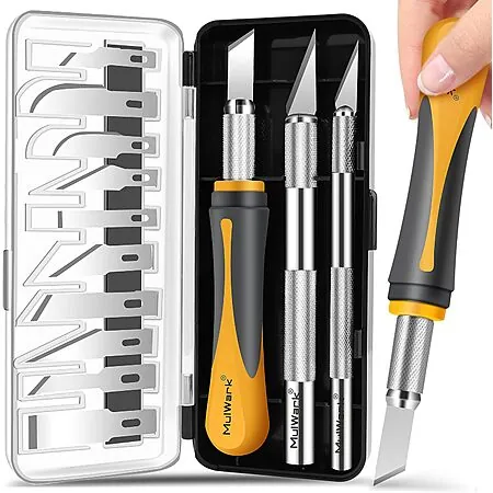 Select Prime Members: 16-Pc MulWark Precision Exacto-Style Hobby Knife Set