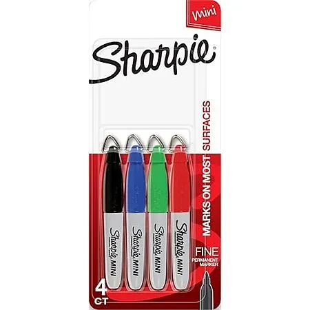4-Ct Sharpie Mini Permanent Markers (Fine Point, Assorted Colors)