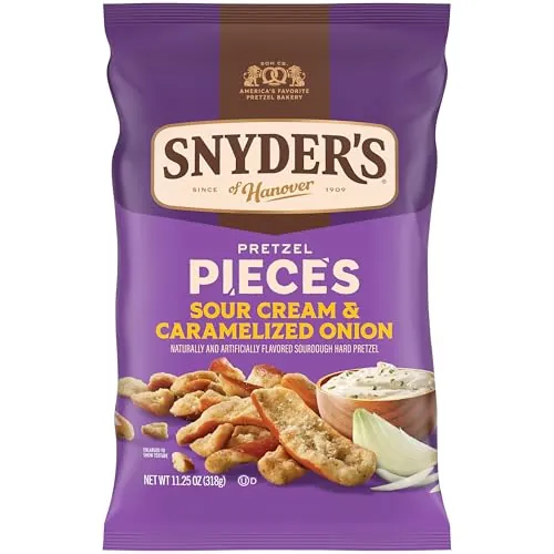 Snyder's of Hanover Sour Cream & Caramelized Onion Pretzels 11.25 Oz Bag