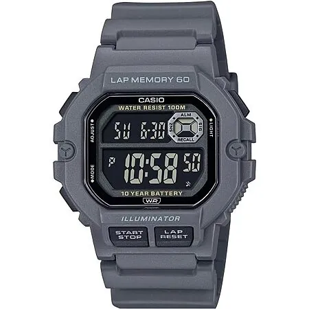Casio WS-1400H Series Watch w/ 60-Lap Memory (Gray)