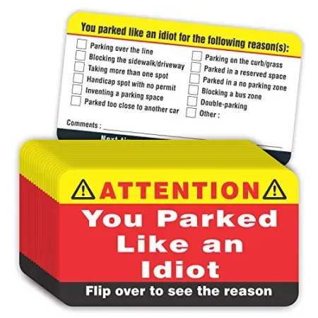 100-Pack 3.5"x2" PARTH iMPEX You Parked Like an Idiot Business Cards