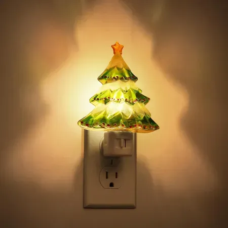 JandCase Vintage-Style Christmas Tree Plug-In Night Lights
