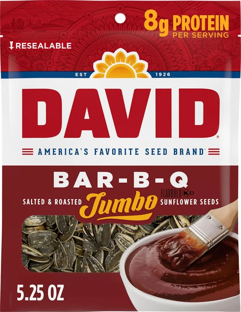 David Bar-B-Q Flavor Jumbo Sunflower Seeds 5.25-oz. Bag