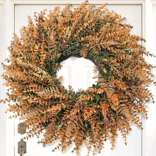 28" Artificial Autumn Decor Door Wreath