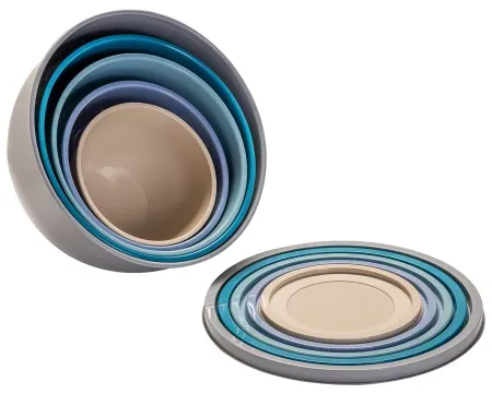 10-Piece Mainstays Plastic Mixing Bowl Set with Assorted Lids & Nonslip Base