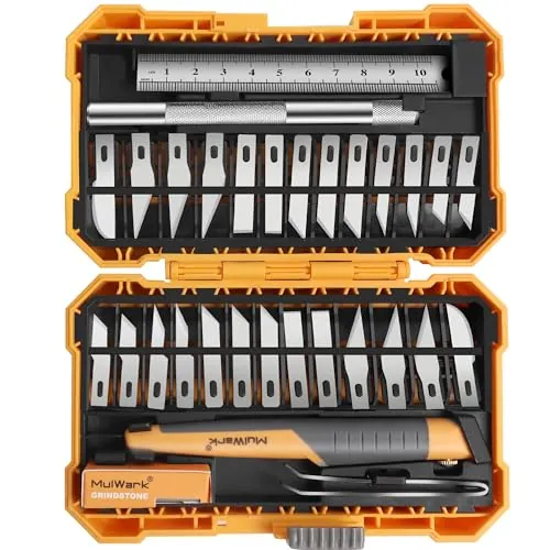 MulWark 32-Piece Precision Hobby Knife Set
