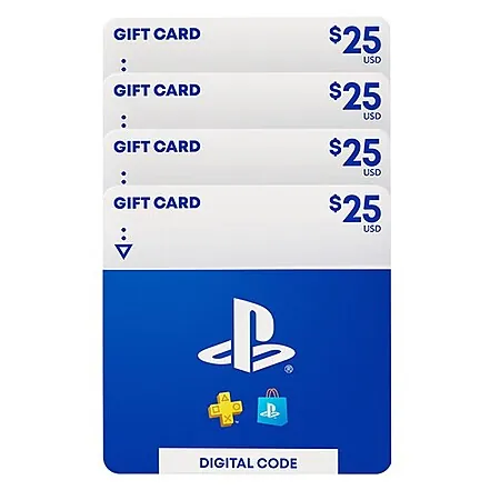 Costco Members: 4-Pack $25 Sony PlayStation eGift Card (Email Delivery)