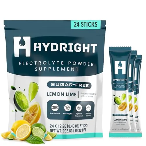 Electrolyte Powder Packets Lemon Lime Sugar-Free Hydration Drink Mix