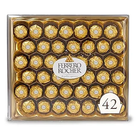 42-Ct Ferrero Rocher Gourmet Hazelnut Milk Chocolate (18.5-Oz)