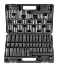 48-Piece VEVOR 3/8" Drive Impact Socket Set (SAE / Metric)