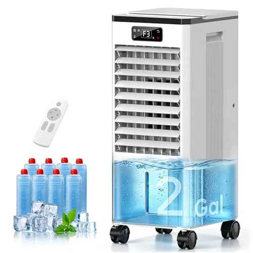 Ashihoti Official 4-in-1 Evaporative Air Cooler with 2-Gallon Tank