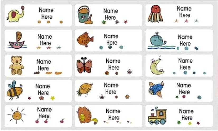 Custom Kids Name Labels Waterproof