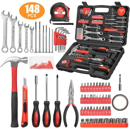Cshidworld 148-Piece Tool Set General Household Hand Kit