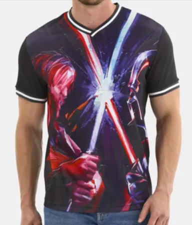 Star Wars Obiwan & Vader Men's Soccer Jersey