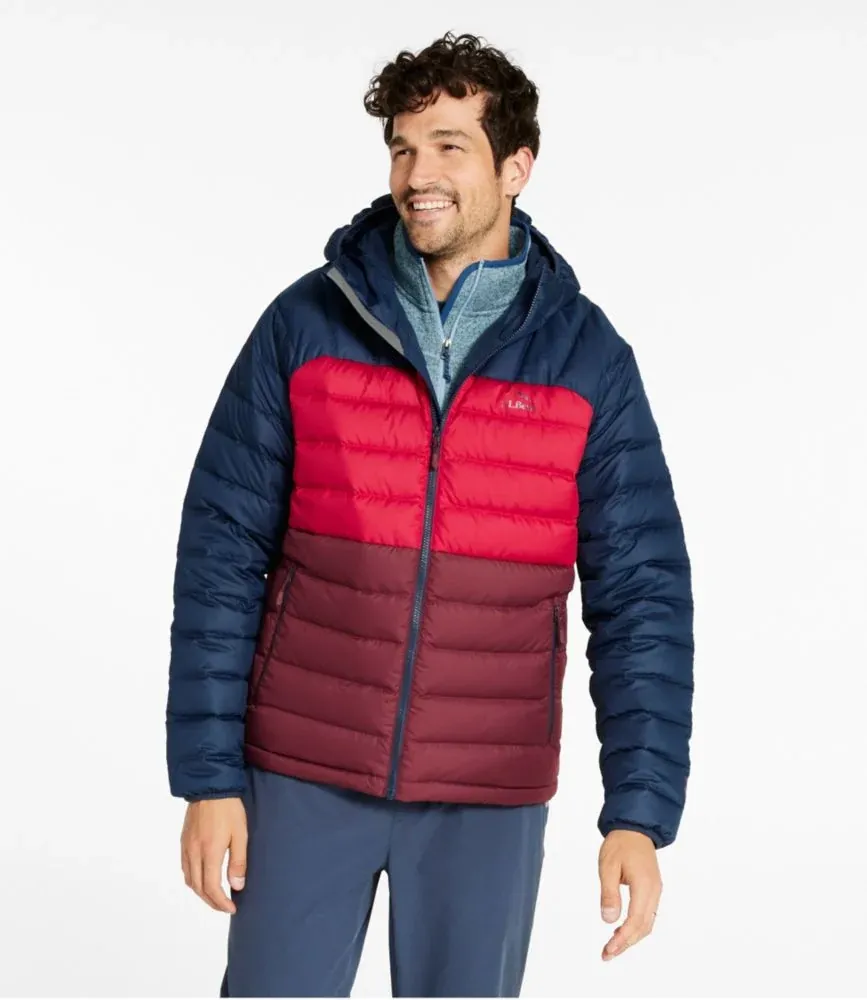 L.L.Bean Men's Bean's Down Hooded Colorblock Jacket