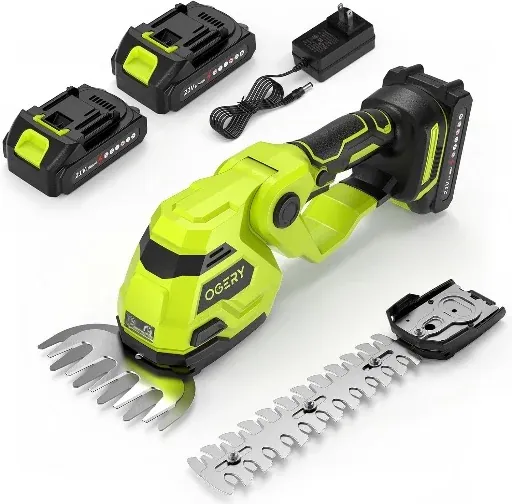 OGERY 21V Cordless Hedge Trimmer & Grass Shears