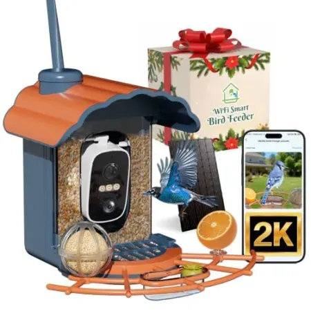 Centvicam Solar Powered Wireless Smart Bird Feeder with 2K Camera
