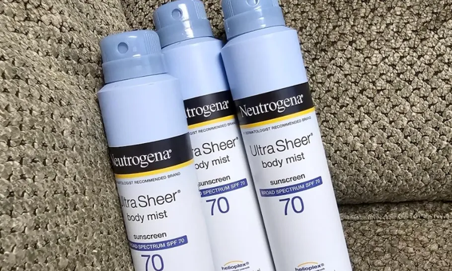 Neutrogena Ultra Sheer Sunscreen Spray SPF 70 5oz 3-Pack