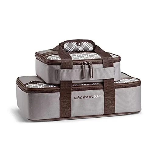 Rachael Ray Lugger Insulated Casserole Carrier Tote 2-Pack