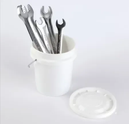 Hyper Tough White Mini Utility Bucket w/ Lid (0.4 Quart)