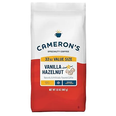 32-Oz Cameron's Coffee Roasted Ground Coffee (Vanilla Hazelnut)