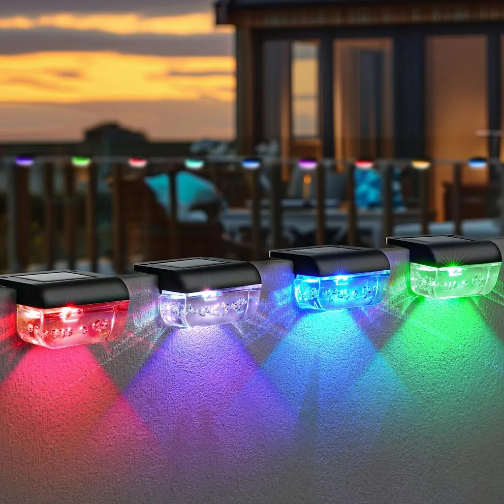 Color-Changing Solar Deck Light 12-Pack