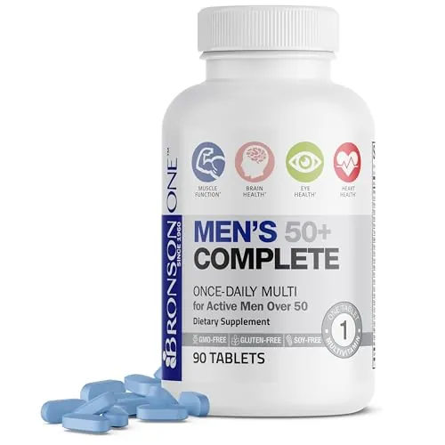 Bronson ONE Daily Mens 50+ Complete Multivitamin Multimineral, 90 Tablets