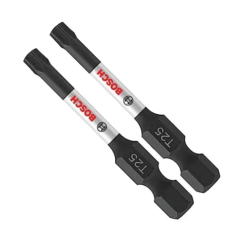 BOSCH ITT25202 2-Pack 2 In. Torx #25 Impact Tough Screwdriving Power Bits