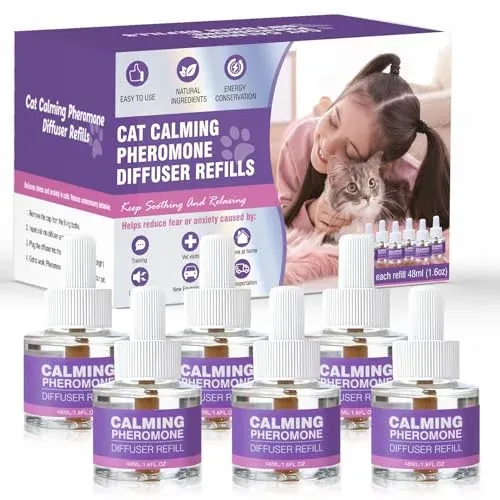 TTLXRL Cat Pheromone Calming Diffuser Refills 6-Pack 48ml