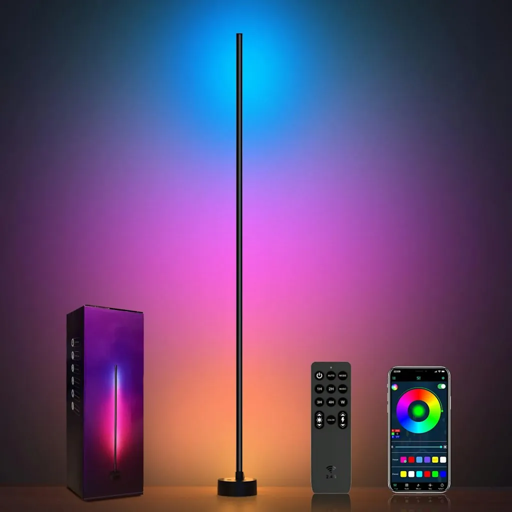 Miortior Smart RGB LED Corner Floor Lamp