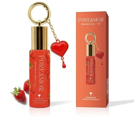 6ml PUREAMOR Strawberry Perfume Oil Roll-On Keychain