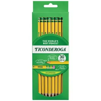 Ticonderoga 30-Count No. 2 Pre-Sharpened Pencils