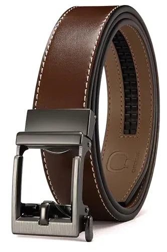 CHAOREN Ratchet Belt Men 1 3/8'' Leather