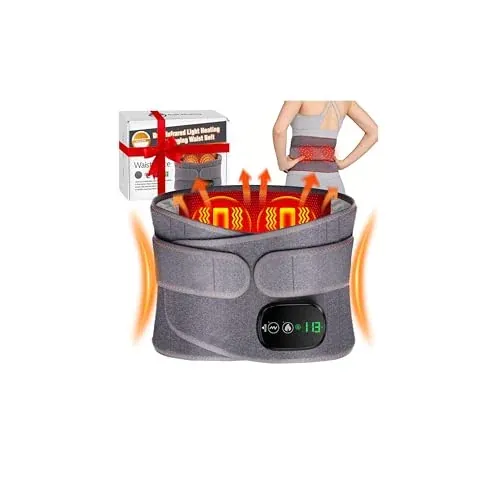 Wireless Lower Back Massaging Belt with Heat and Vibration