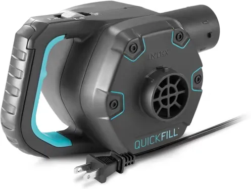 Intex Premium Quick-Fill 120V AC Electric Air Pump for Air Mattress & Inflatables, 3 Nozzles