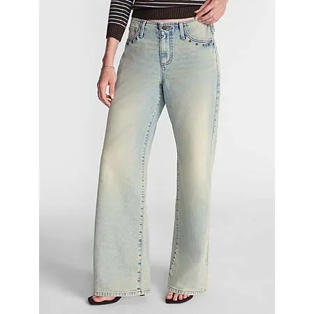 No Boundaries Women's No Waist Baggy Jeans (3 colors)