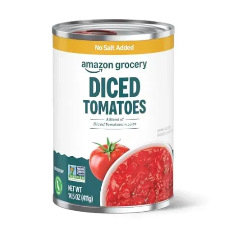 14.5oz Amazon Grocery Diced Tomatoes (No Salt Added)