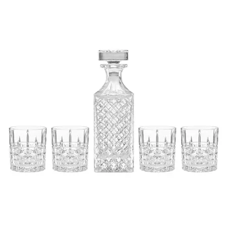 Oneida Apollo 5-Piece Whiskey Decanter & Glass Set